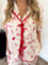 Holly Holiday Pajama Set in Ivory + Red