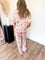 Holly Holiday Pajama Set in Ivory + Red