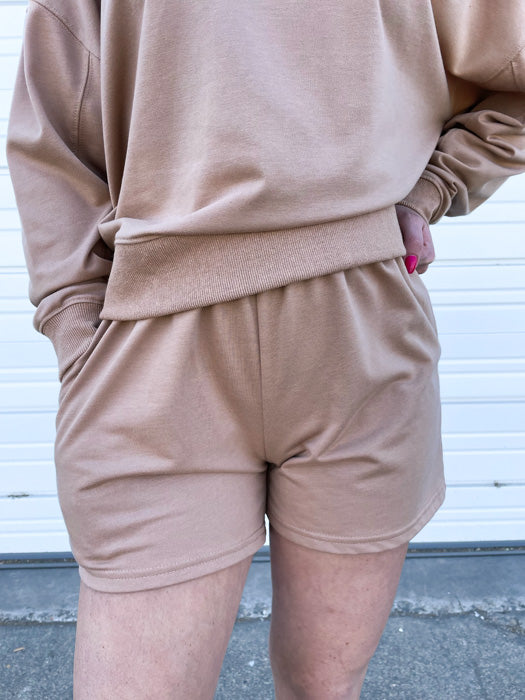 Lillian Lounge Shorts in Taupe