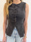 Aviva Bow Denim Vest in Black