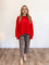Fletcher Drop Shoulder Sweater in Red