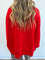 Fletcher Drop Shoulder Sweater in Red