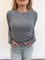 Daphne Ribbed LS Top in Pebble
