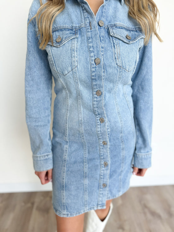 Estrella Denim Short Dress