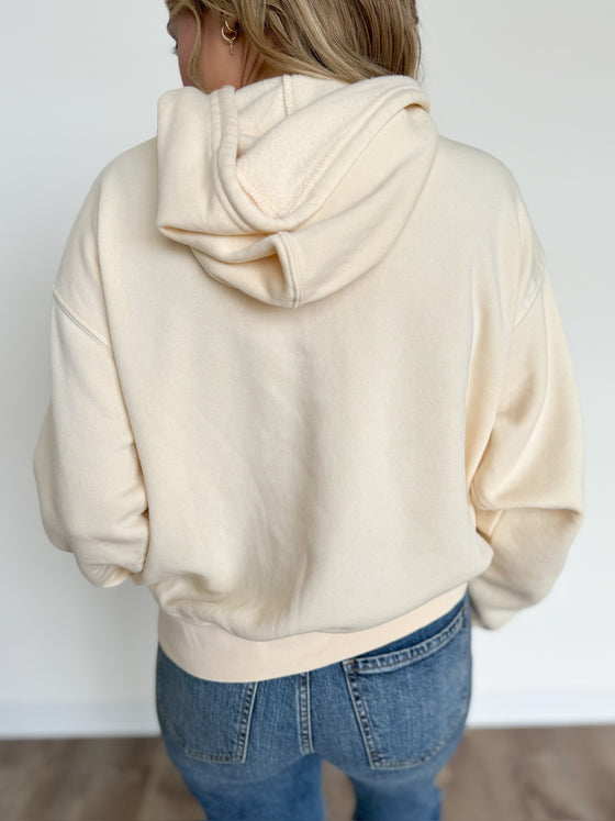 Milan Zip Up Hoodie in Alpaca