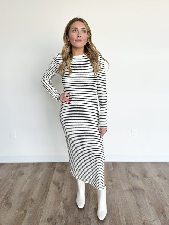 Kenna Stripe Midi Dress