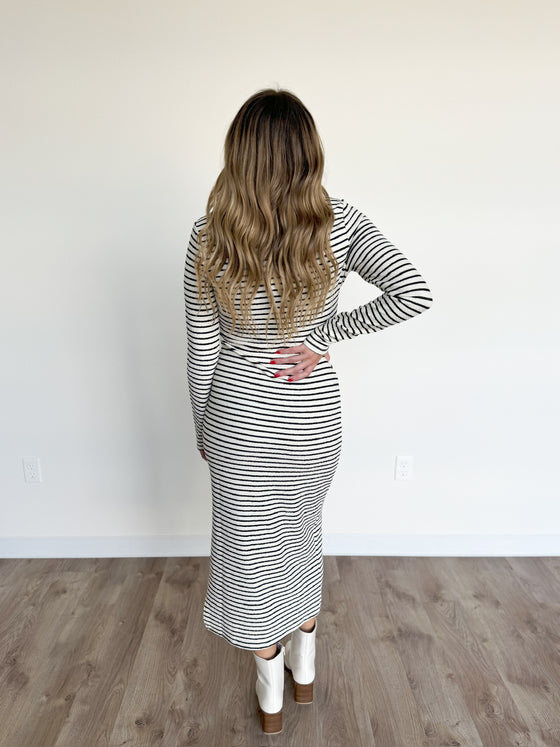 Kenna Stripe Midi Dress