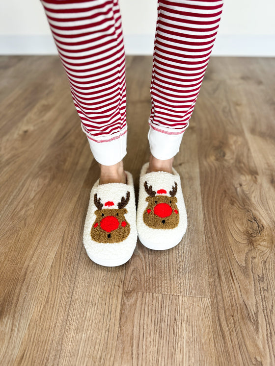 Prancer Reindeer Slippers