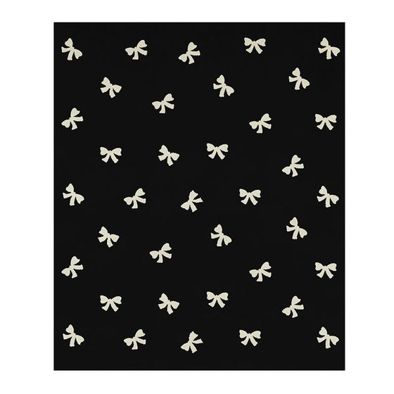 Bella Sleep Throw Blanket in Black Bow