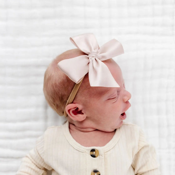 Satin Bow Headband - Primrose