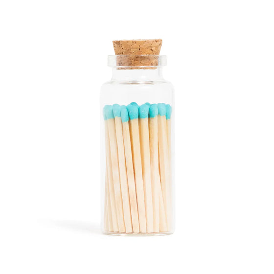 Medium Corked Vial Matches - Aqua Lagoon