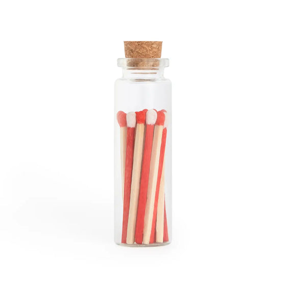 Small Corked Vial Matches - Peppermint Stick