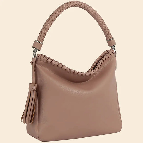 Prudence Braided Top Handle Shoulder Bag