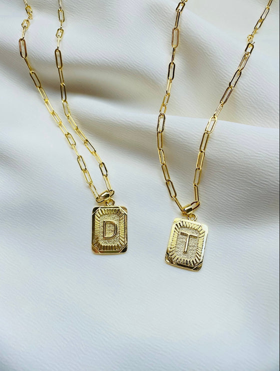 Aphrodite Letterplate Necklace