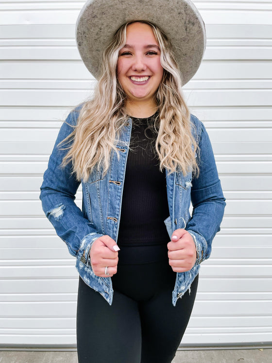 Elodie Fitted Denim Jacket