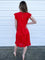 Nathalia Midi Dress in Red