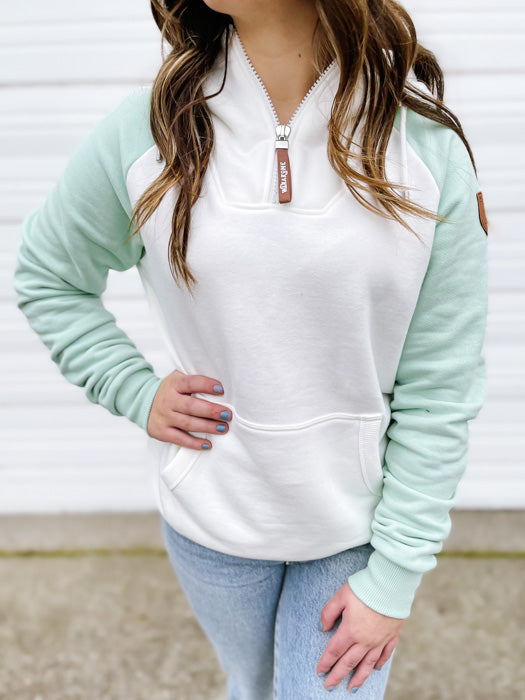 Brooke Baseball Quarter Zip Hoodie